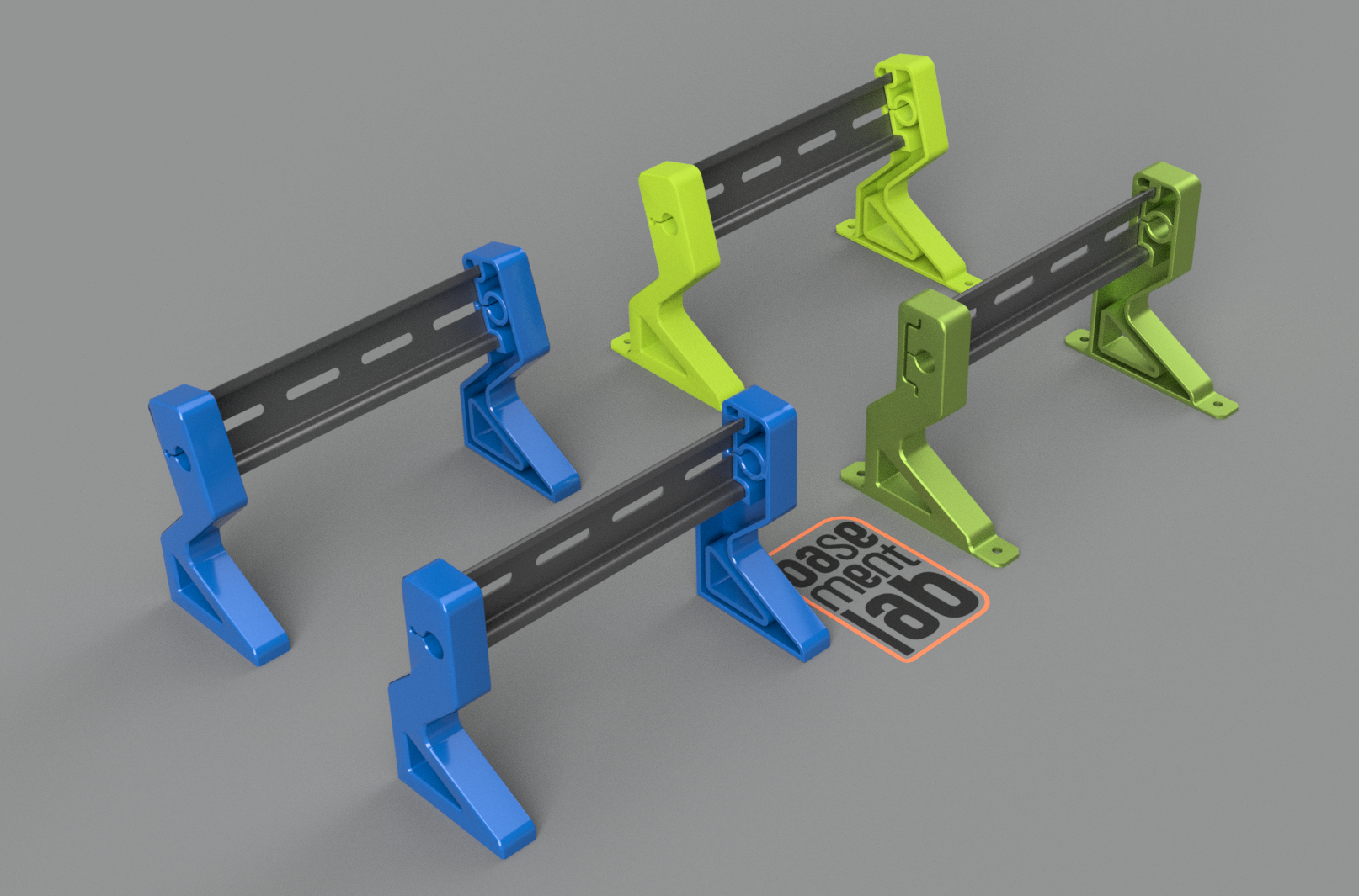 DIN Rail Stand - Holder 75/90 degrees - Supporto barra DIN da Tavolo