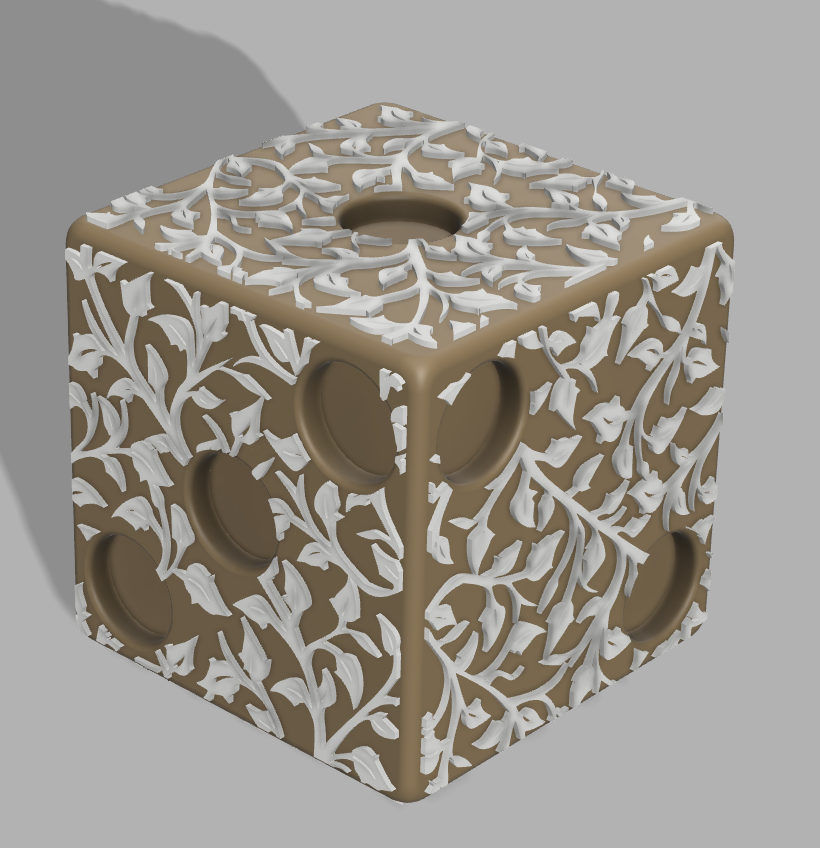 Fancy Leaf D6 Dice