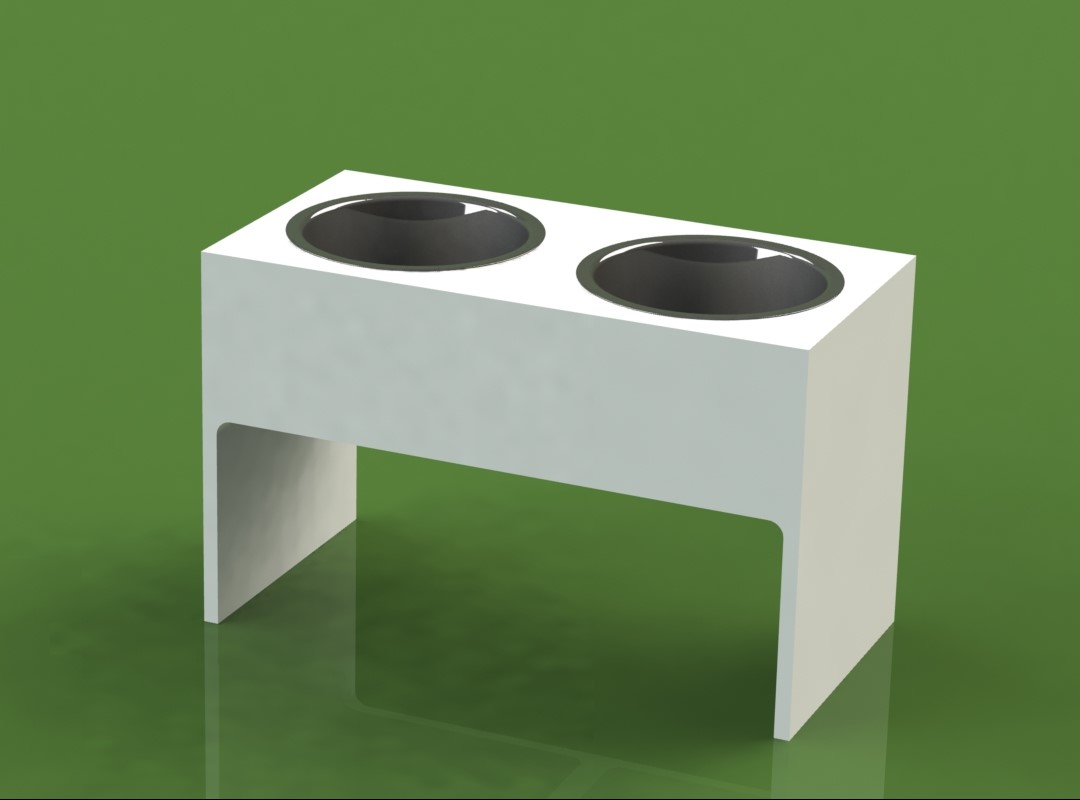 Pet Feeding Bowl Riser by Dexelon Download free STL model