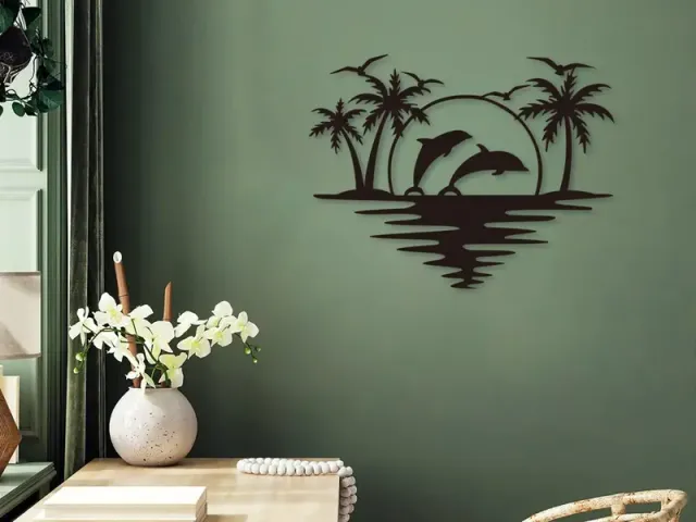 Beach Dolphin Wall Art
