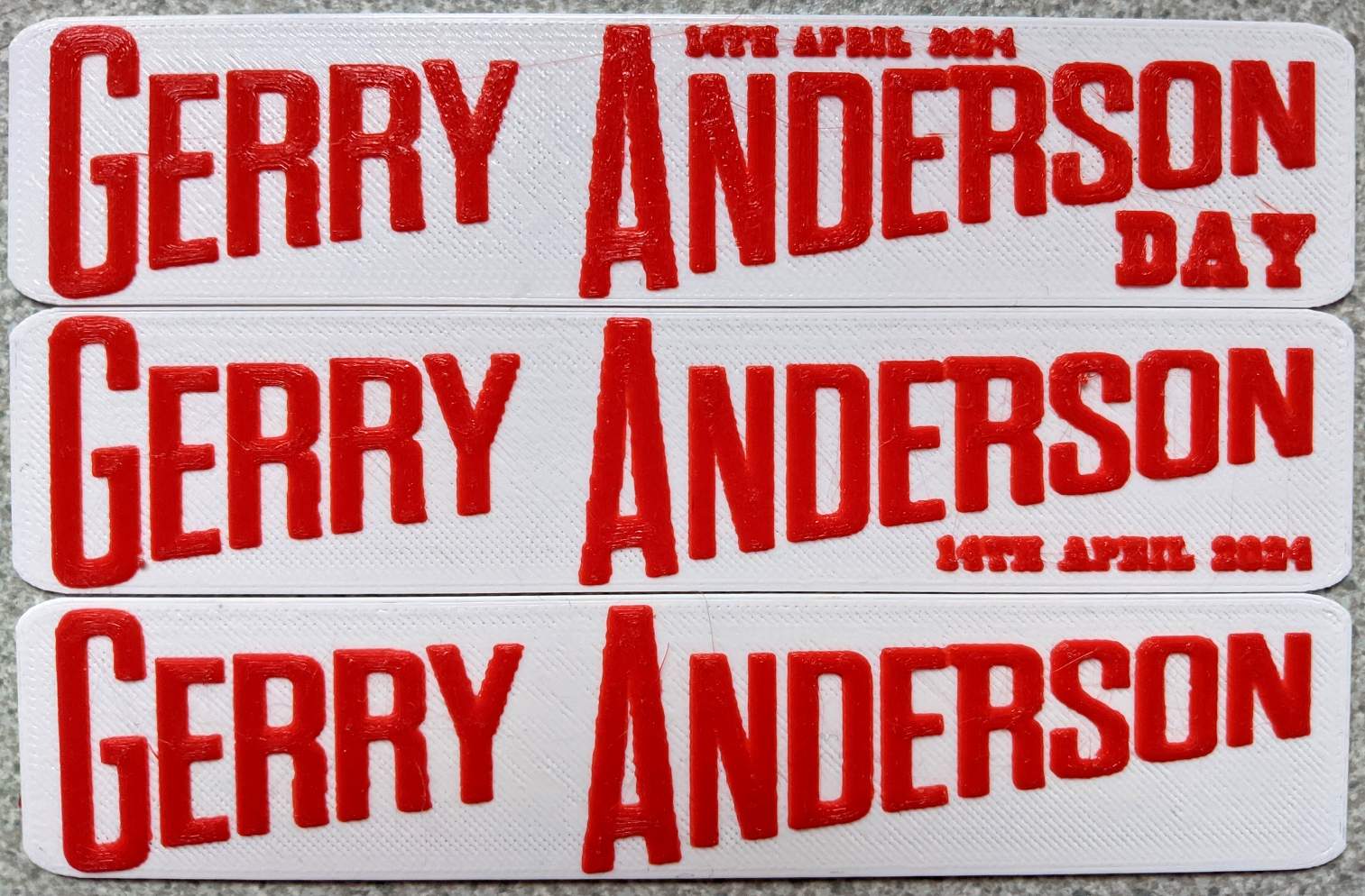 Gerry Anderson Day Bookmarks