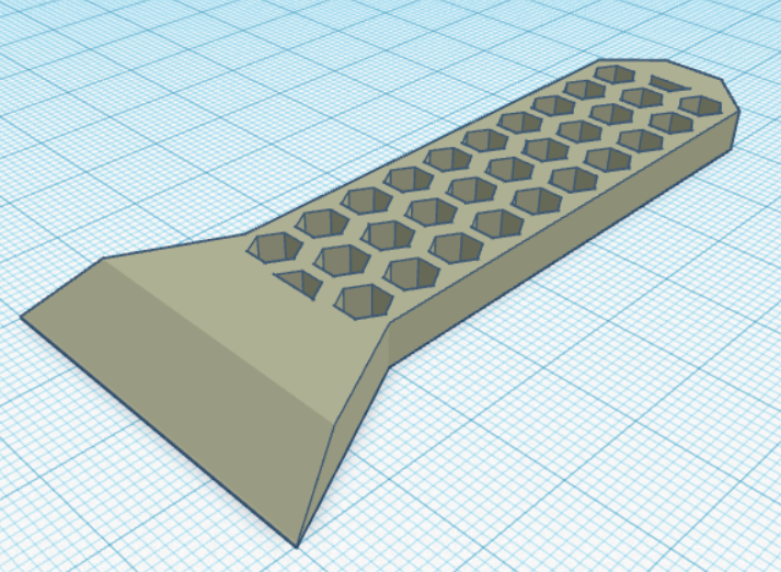 Printbedscraper V2 Honeycomb design