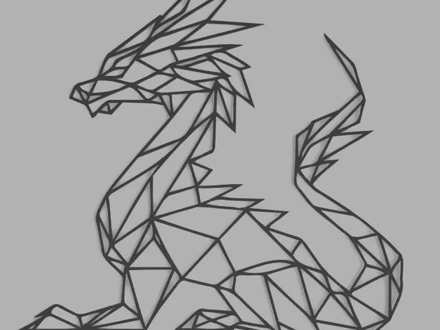 Geometric Dragon Wall Art
