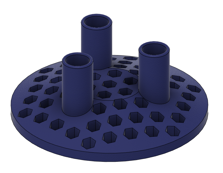 OralB iOToothbrush Head Holder with Hexagon Pattern by GuyThatPrints