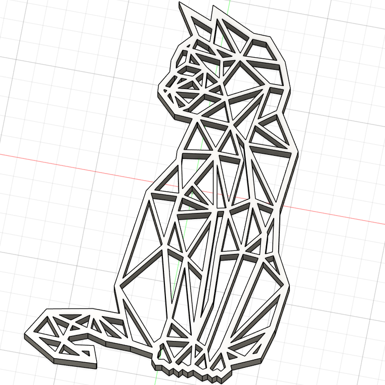 Cat Geometric Art Wall von 1000Q | Kostenloses STL-Modell herunterladen ...