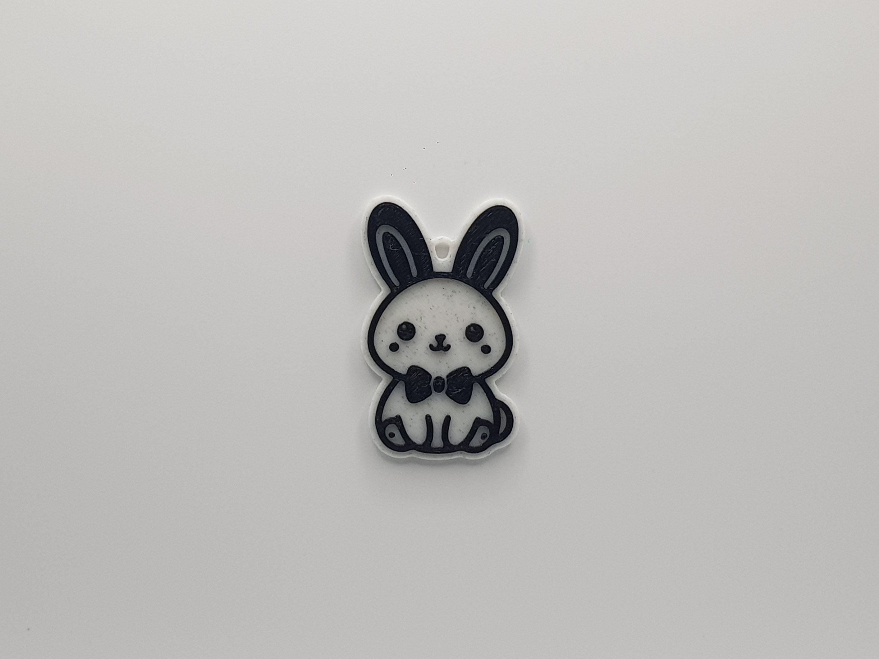 Cute Bunny with Bowtie Keychain