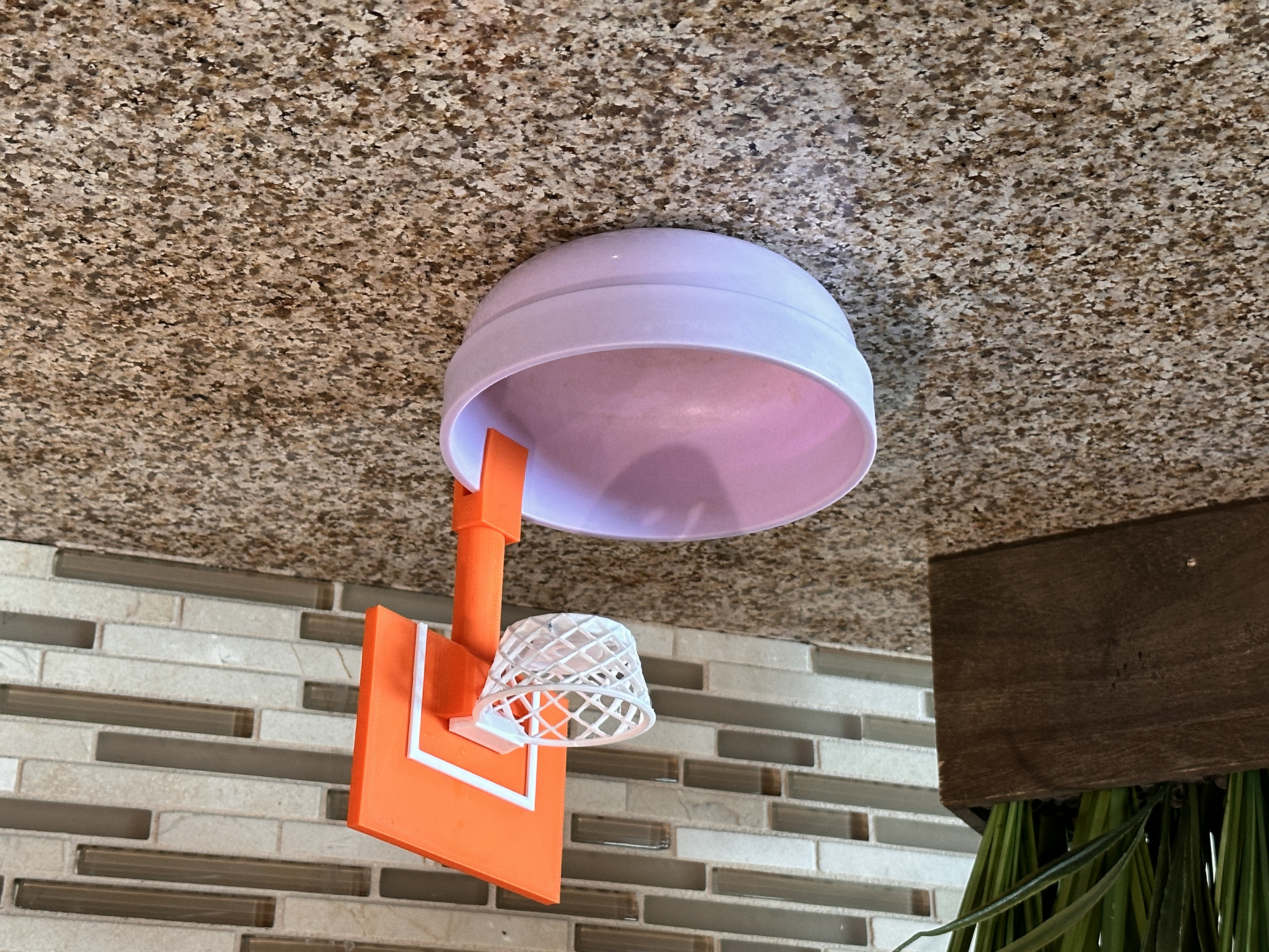 Basketball hoop egg separator