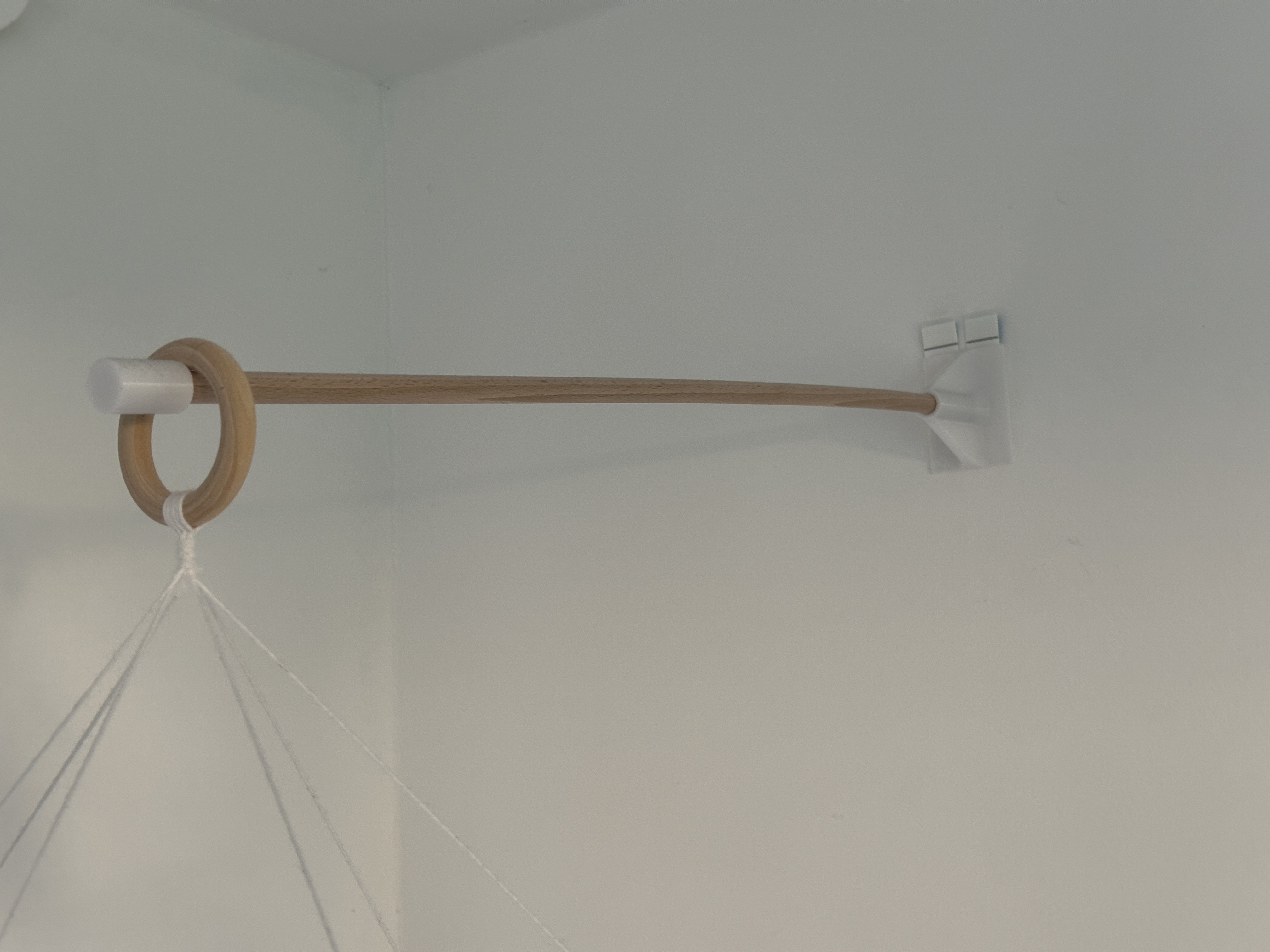 Removable Baby Mobile Holder for Changing Table with 10 mm Wooden Rod
