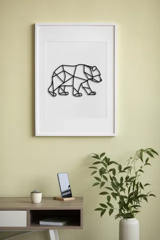 Geometric Bear Wall Art