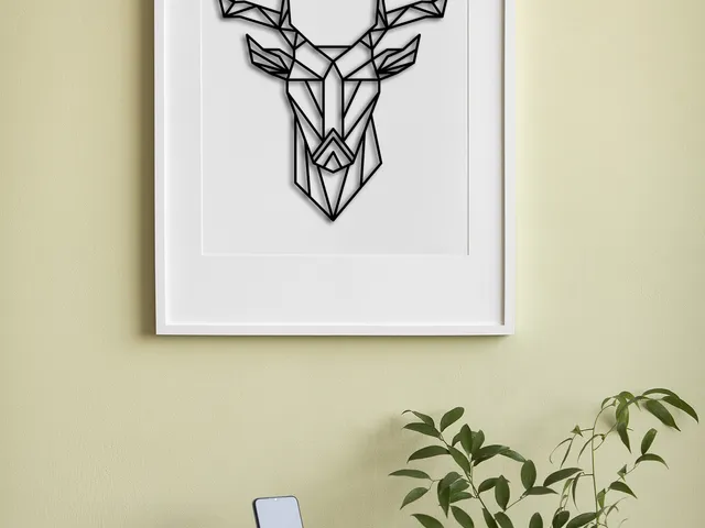 Geometric Deer Wall Art