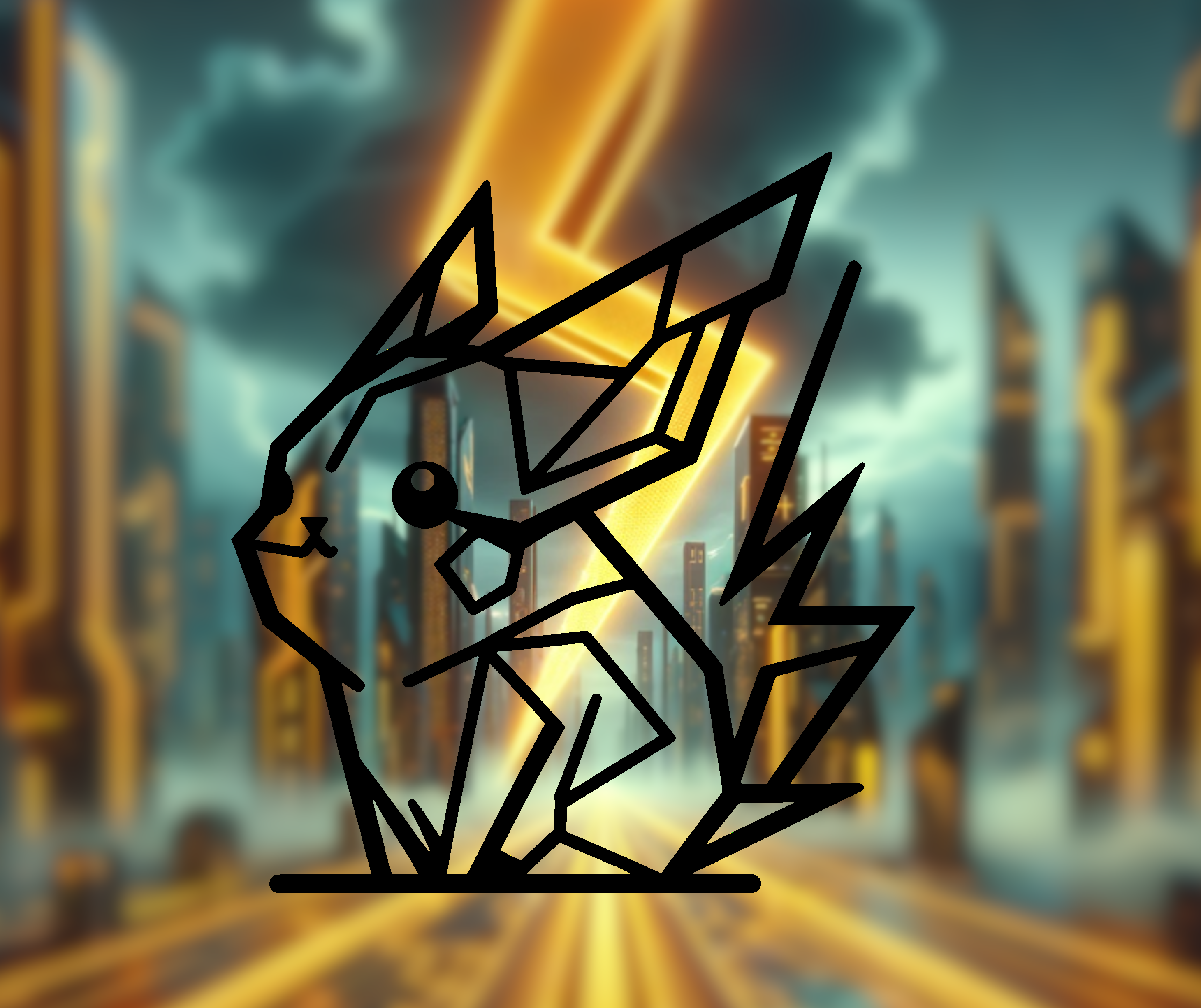 Geometric pokemon pikachu