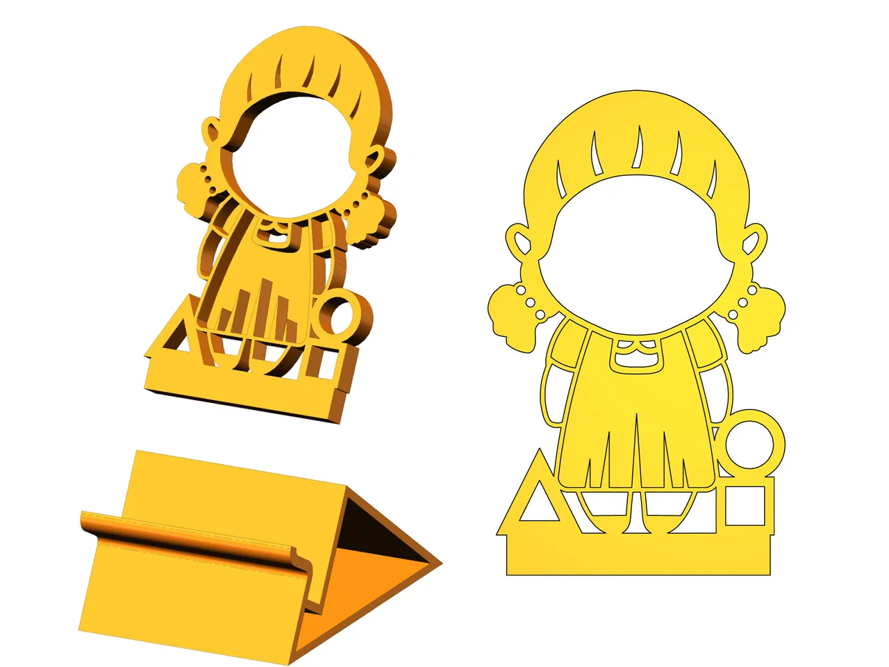 Phone Holder/Stand - Squid Game doll by Ancaro Studio | Download free STL  model | Printables.com