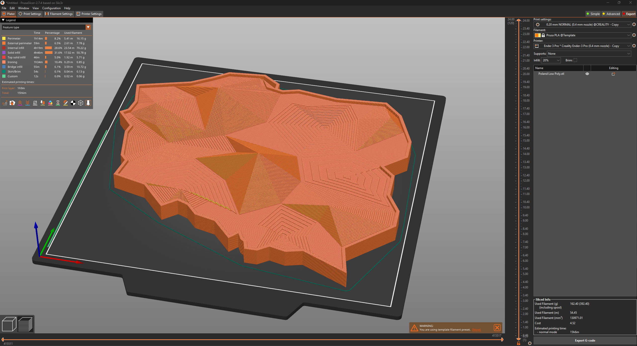 Low Poly Poland Map Wall Art