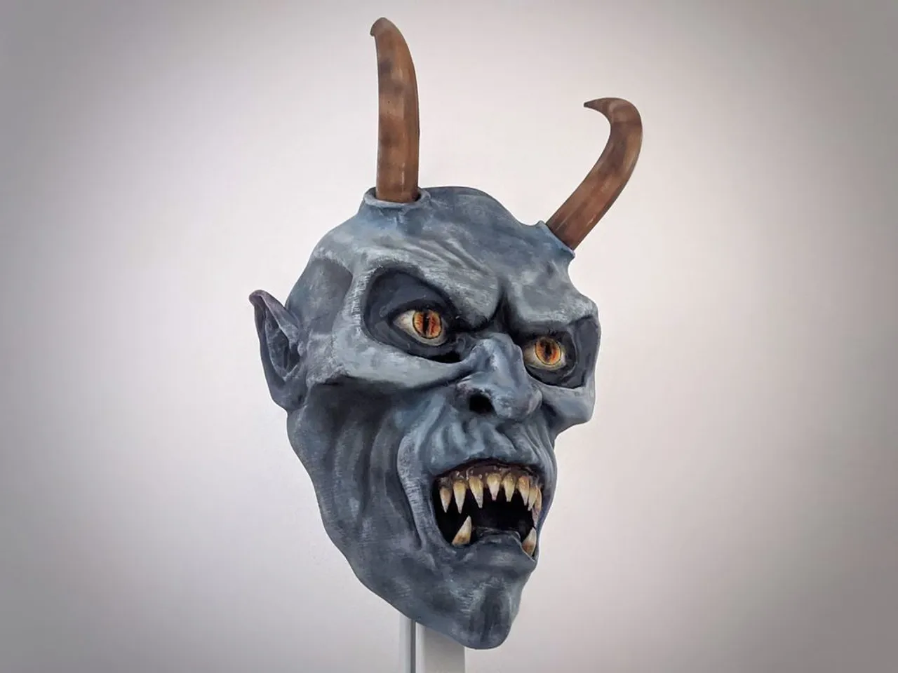 Wearable, 3d Printed Krampus Mask by Creatures and Theming | Download free STL | Printables.com