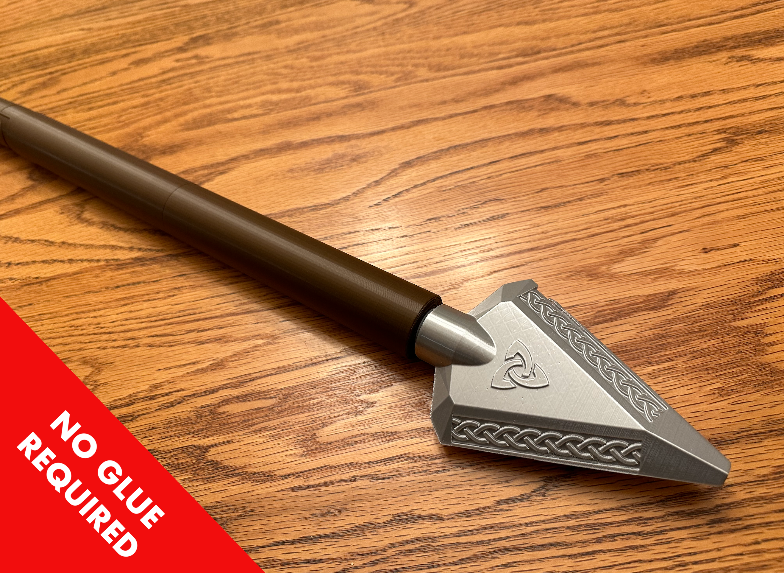 Viking Spear with Handle (No Glue Required)