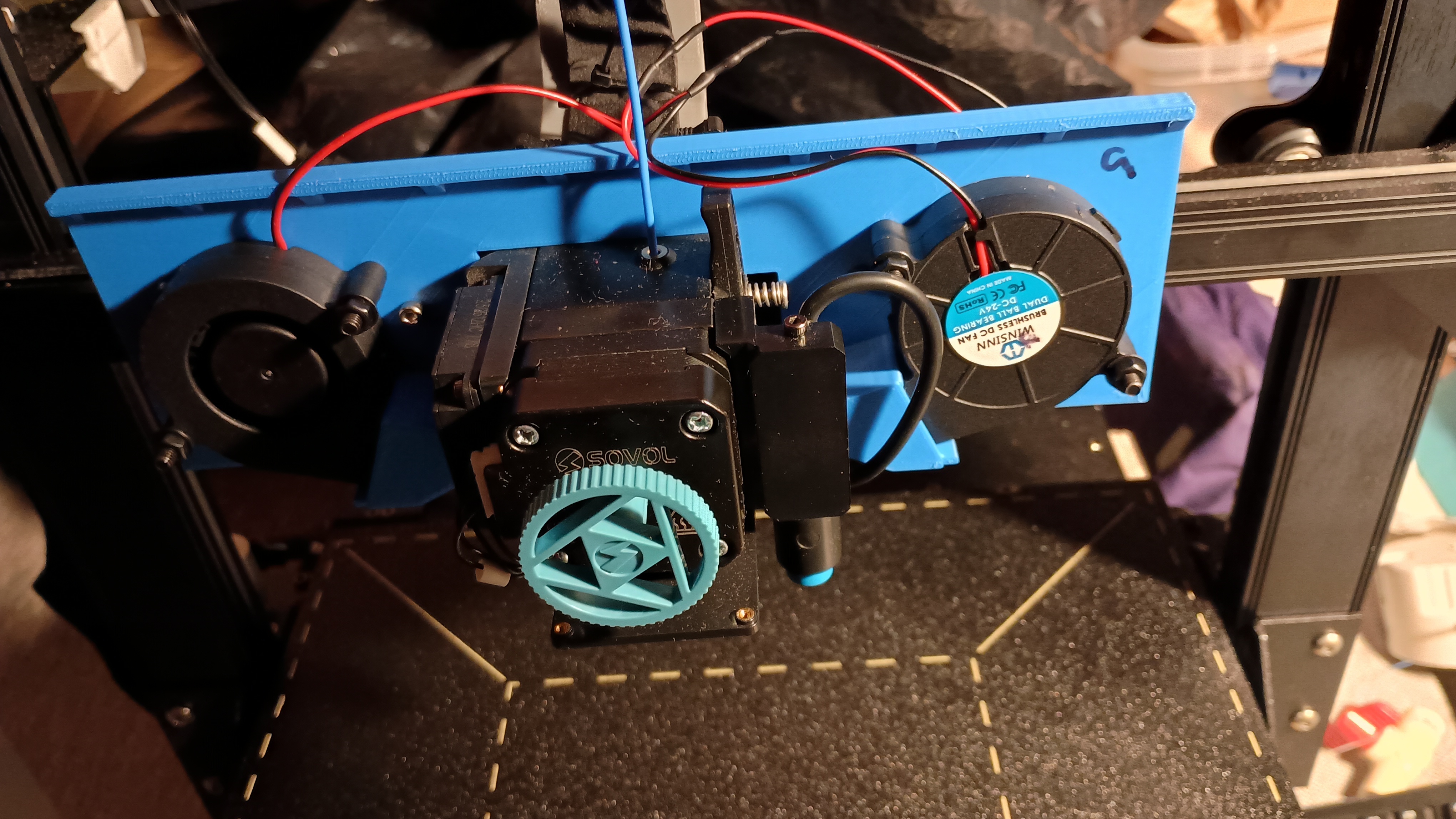 Dual 5015 parts fan mount for Sovol SV07+