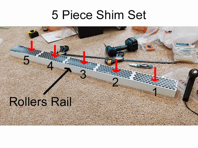 Closet Door Rail Leveling Shims