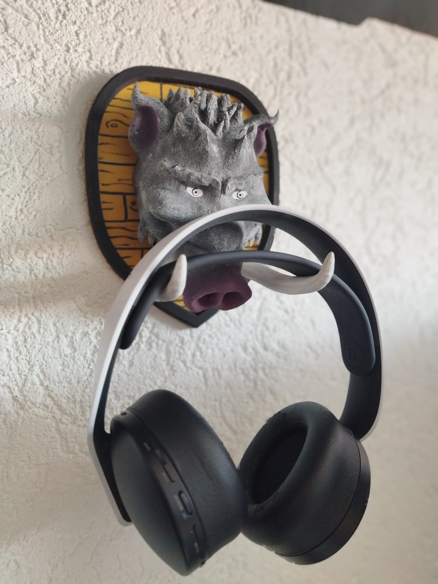 High Poly Boar Head / Headset holder / hook / Longboardholder