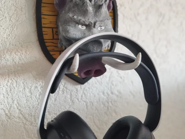 High Poly Boar Head / Headset holder / hook / Longboardholder