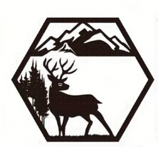 Miniatura 5 do modelo 3D 4pcs Decorative Frames Elk Deer Wolf Bear Hexagonal