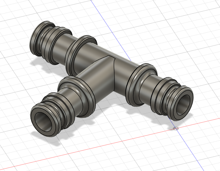 Garden hose T coupler