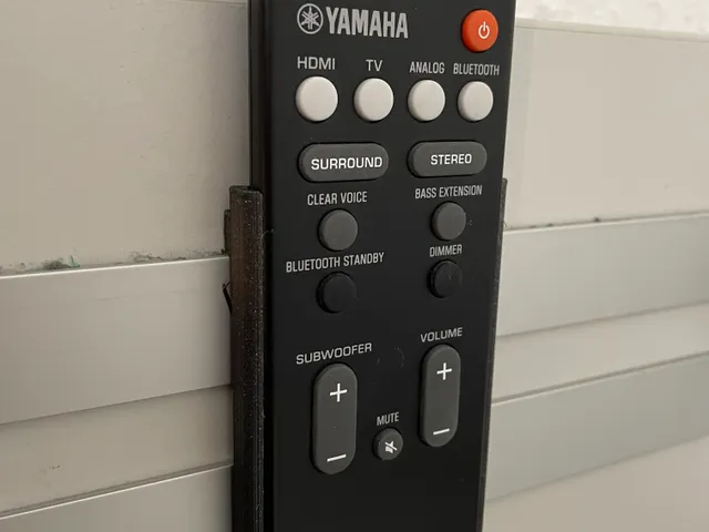 Yamaha soundbar remote control mounting fixture