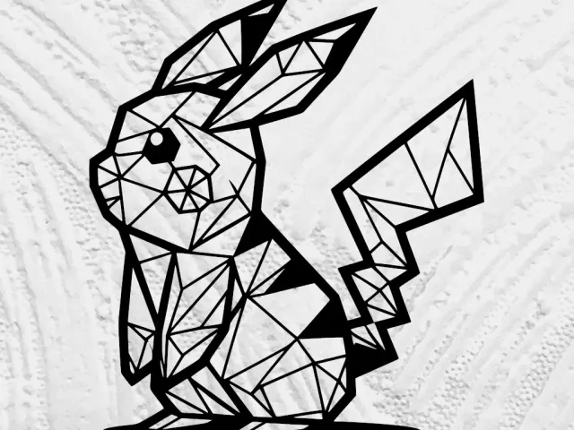 Geometric Low Poly  Pikachu