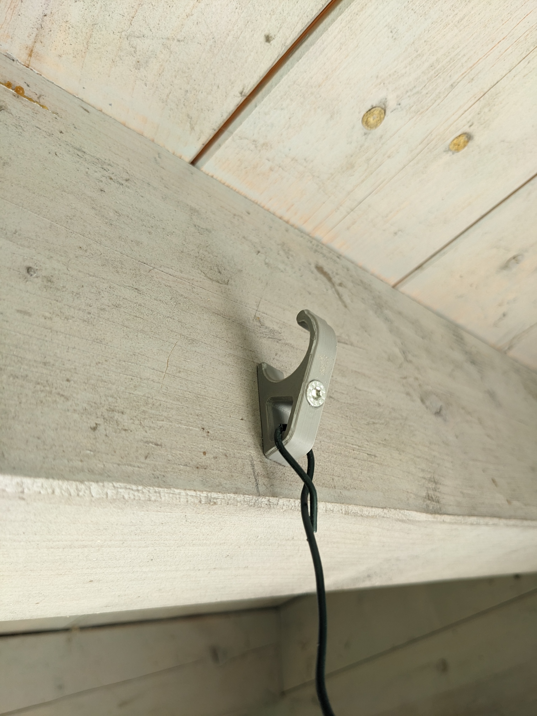 Rather strong hook - screw reinforced - with eyelet