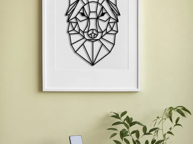 Geometric Wolf Wall Art
