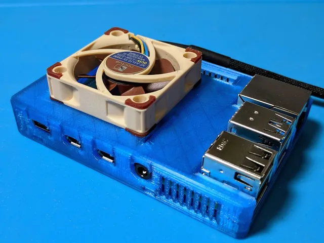 Raspberry Pi 4 B Low Profile 40mm FAN Case (Zip Tie Mountable)