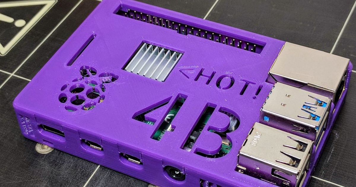 Raspberry Pi 4 B Low Profile Case (Zip Tie Mountable) by John U ...