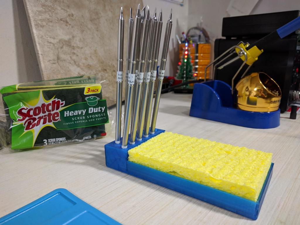 T12 Soldering Iron Tip Stand & Sponge Tray