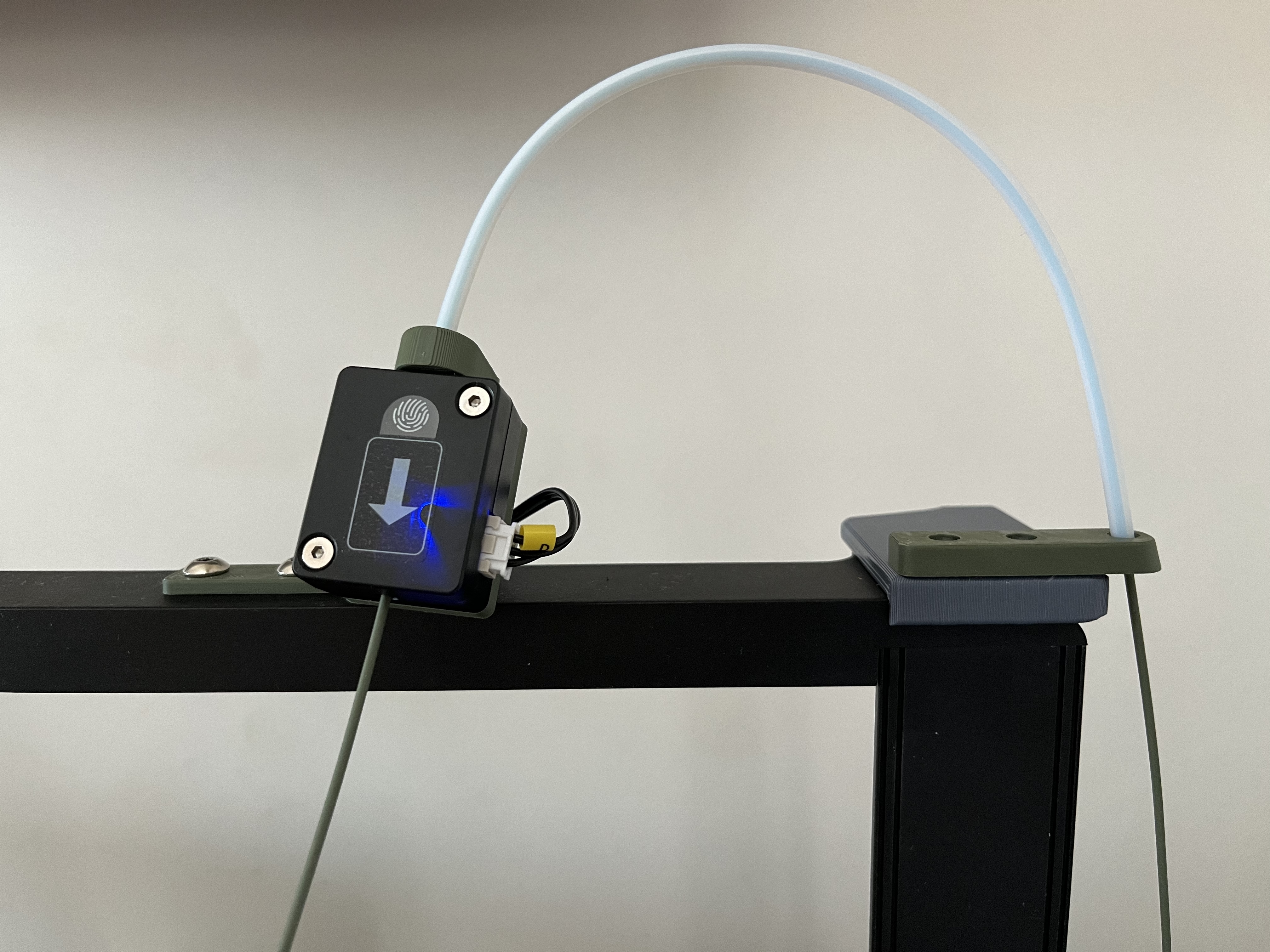 Ender 3 v3 KE Filament Sensor Mount with PTFE Guide