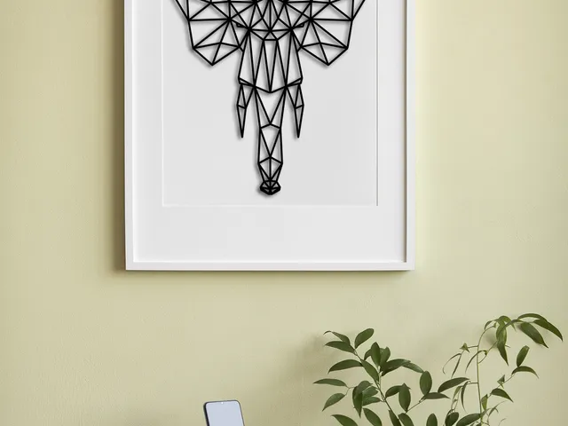 Geometric Elephant Wall Art