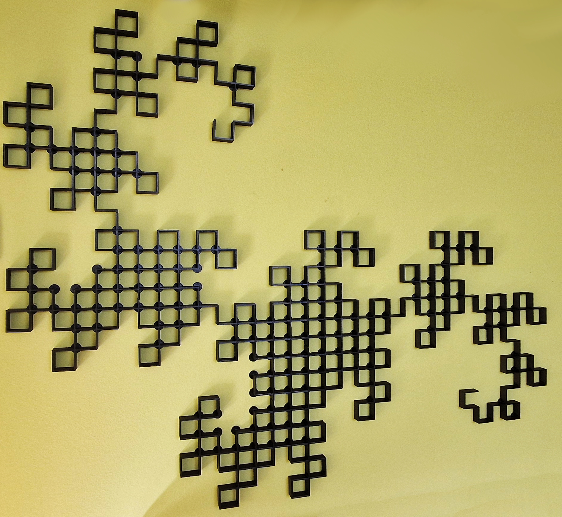 Dragon curve wall art and noticeboard