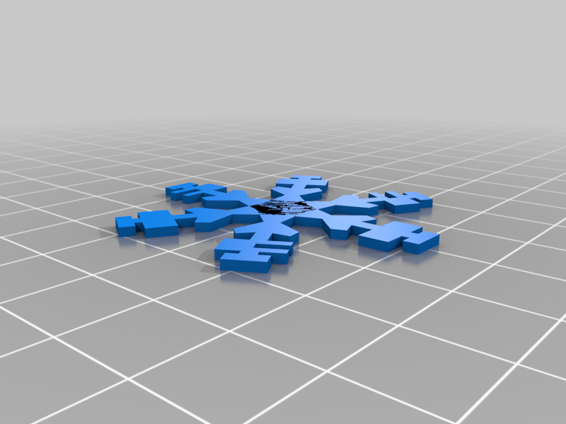 Snowflake Icosahedron Ornament - More Reliable Print
