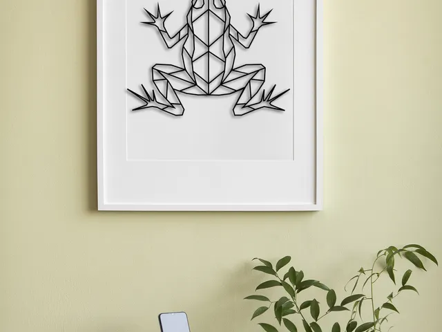 Geometric Frog Wall Art