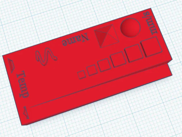 Filament test card  -  Filament test Karte