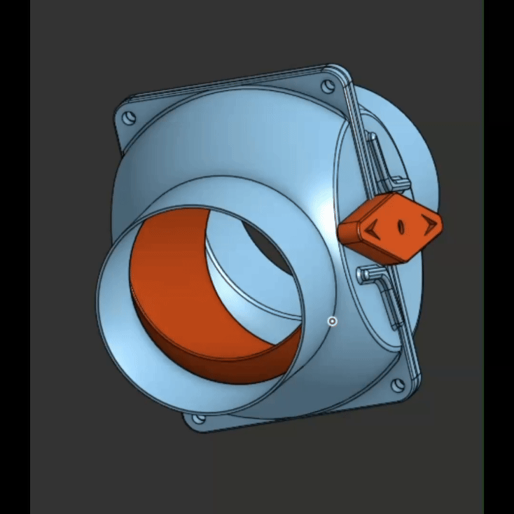 63mm / 2½" Truncated Ball Valve Type Non-Clog Blast Gate for Workshop Dust Extraction Network