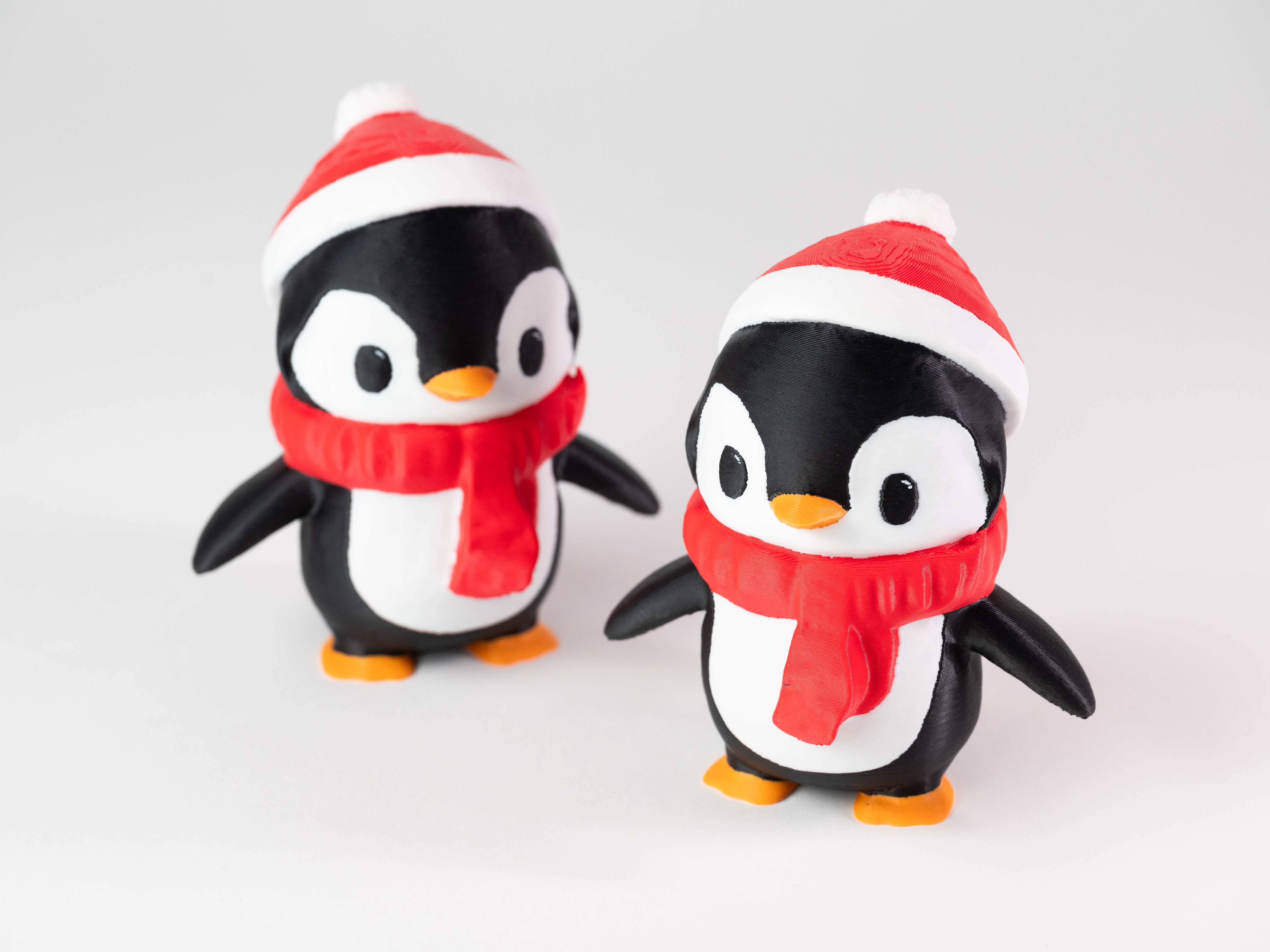 Cute Penguin with Scarf and Beanie Hat