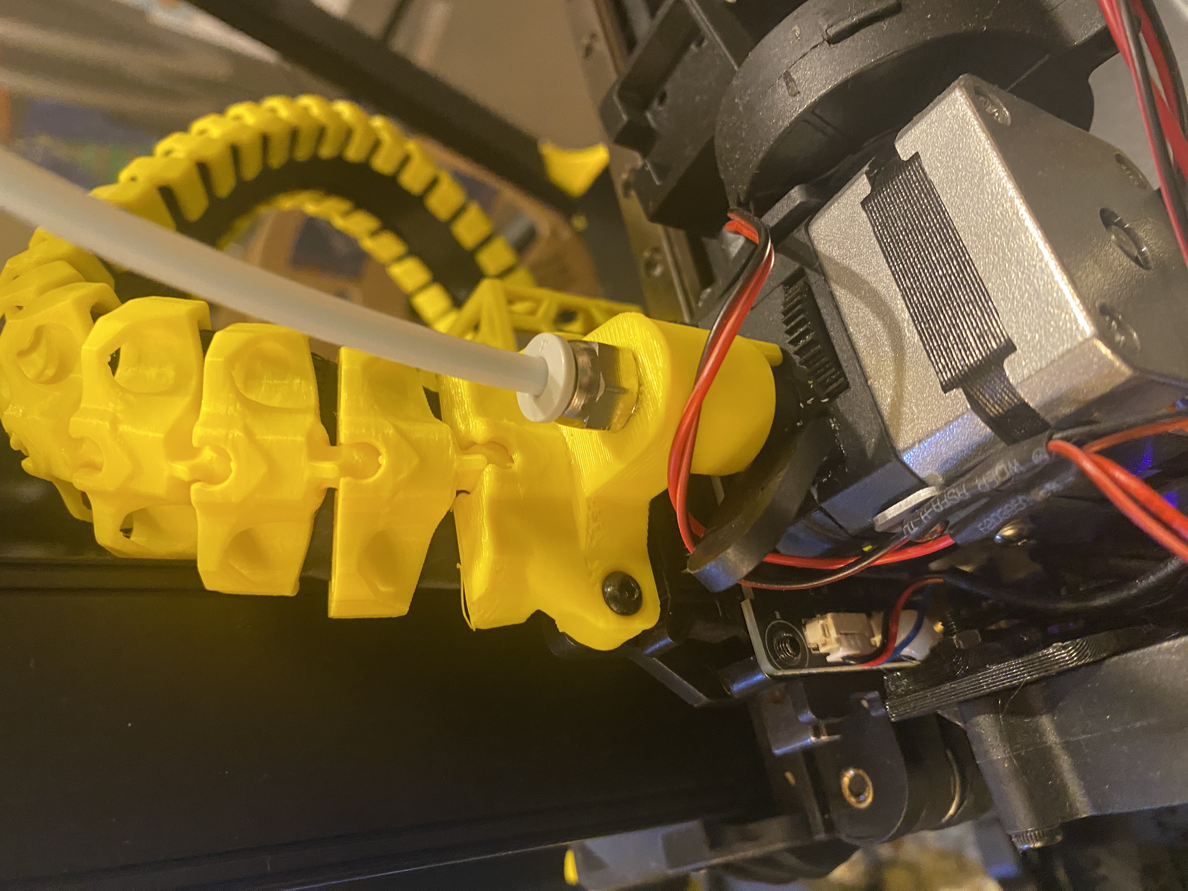 ender 3 v3 se bowden tube with spine cable mount