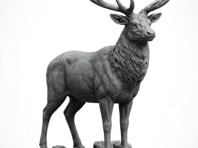 Red Deer Statue