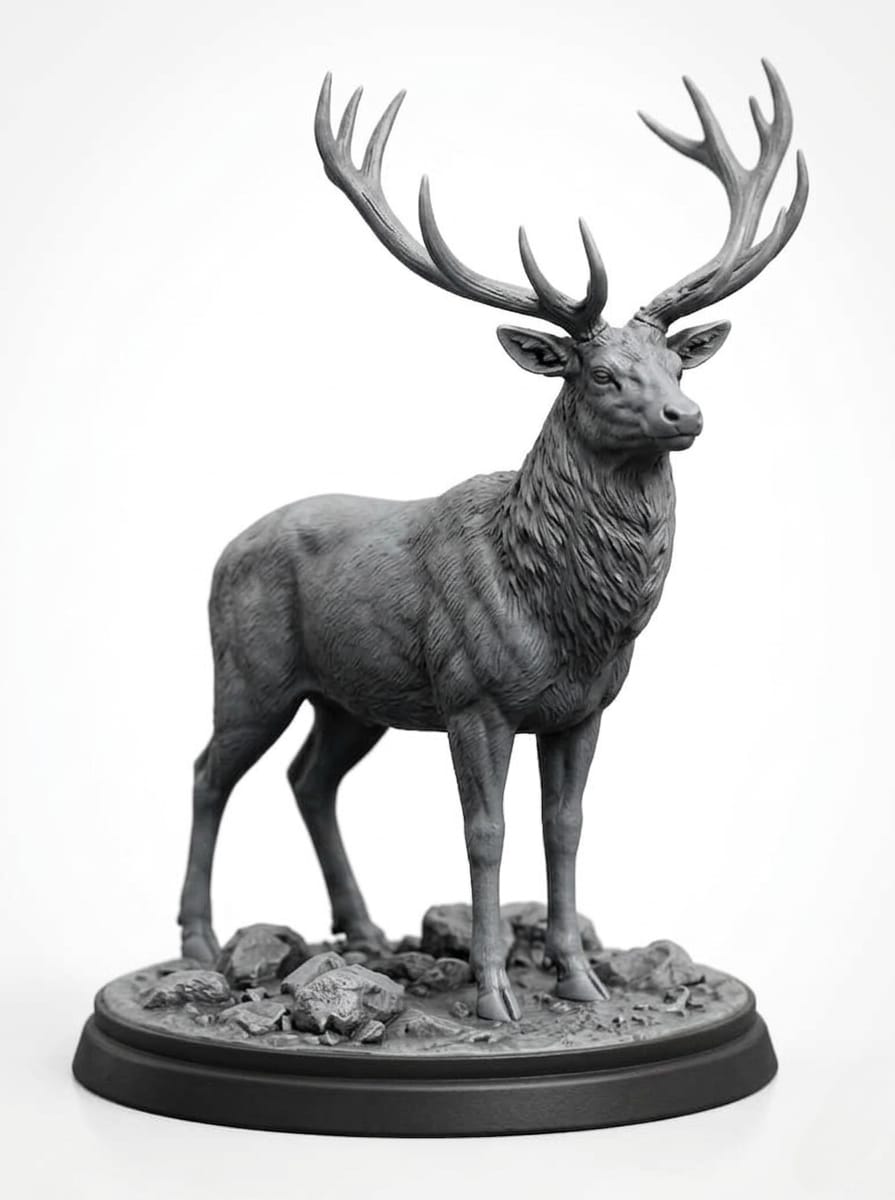 Red Deer Statue