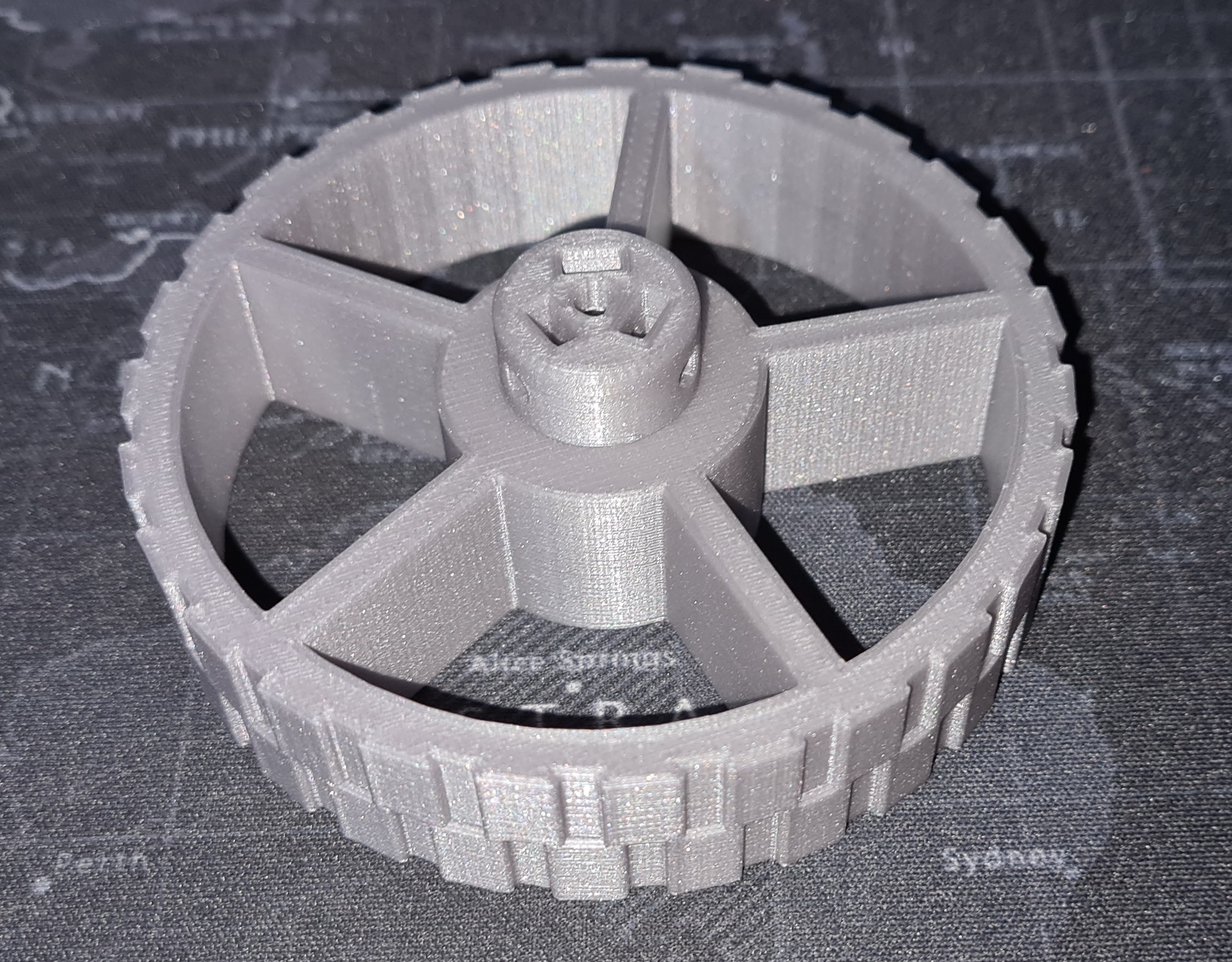 Robot wheel for 4mm shaft with flat by Dingo_aus | Download free STL ...