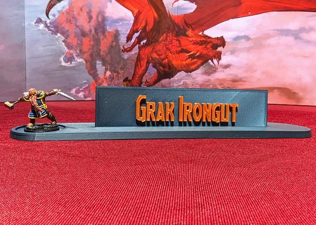 TTRPG Character Nameplate Display