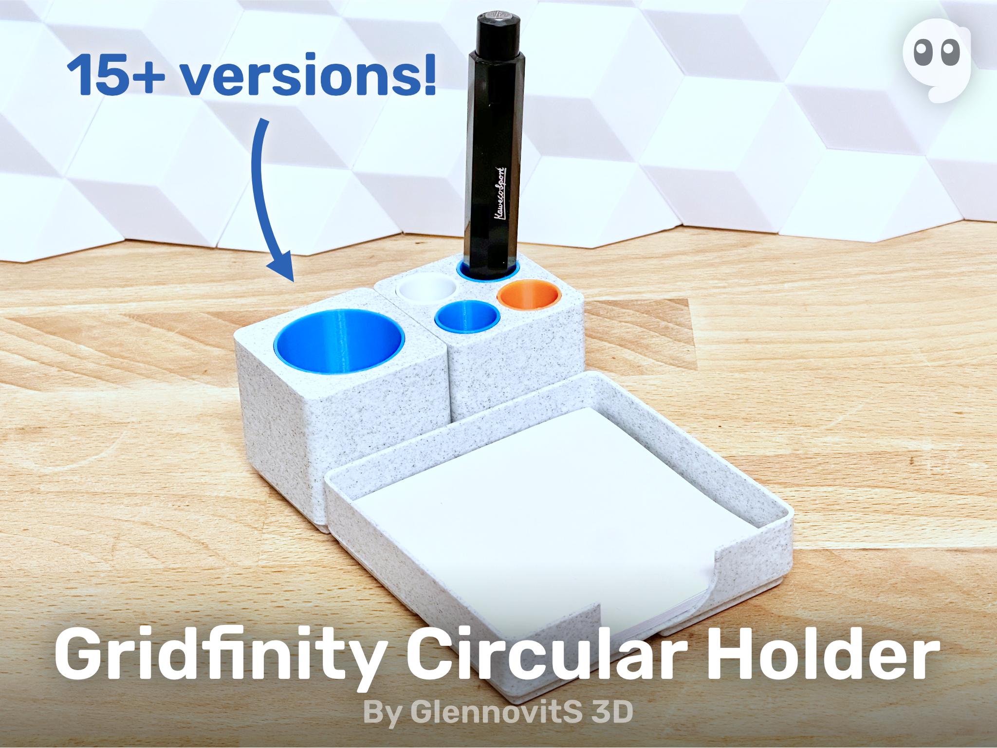 Gridfinity Circular Holder - Clean stand, ready to use