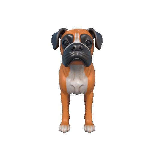 Boxer Figurine – 3D Printable Strong Dog Model