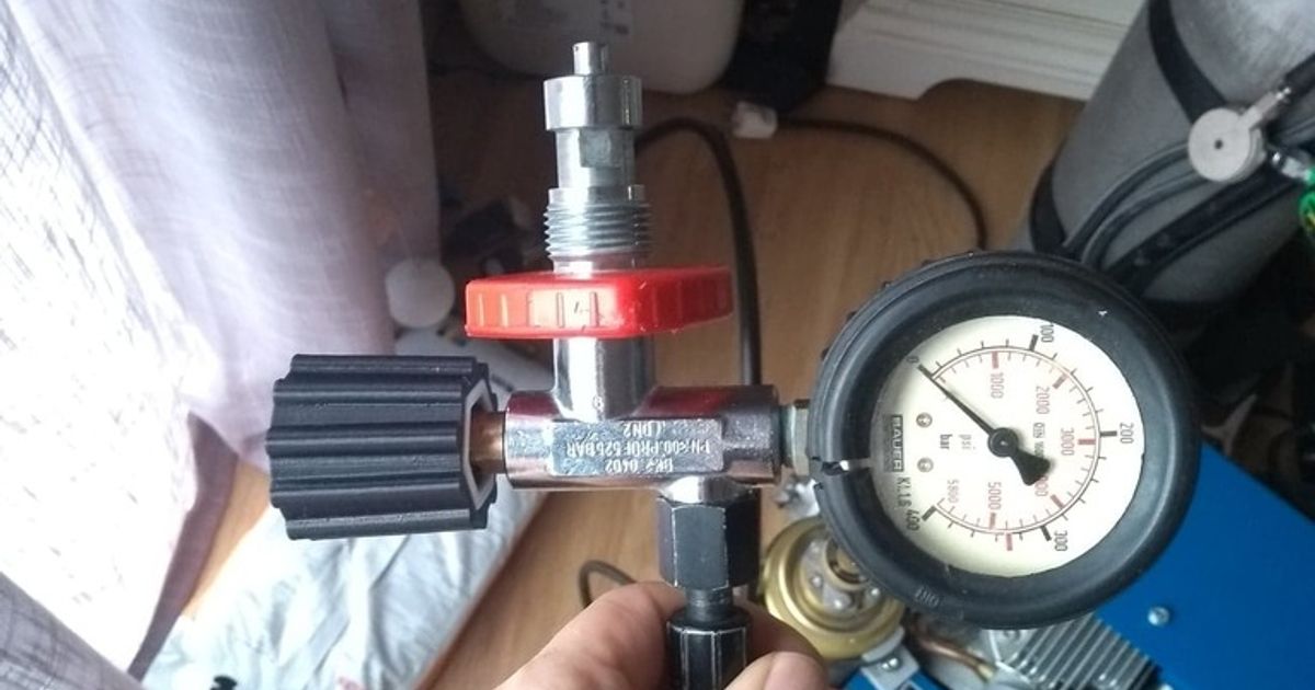 Bauer Filling hose pressure releasevalve grip replacement by Joakim B