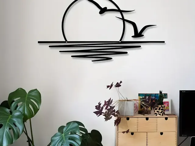 sunrise (sunset) birds - wall art