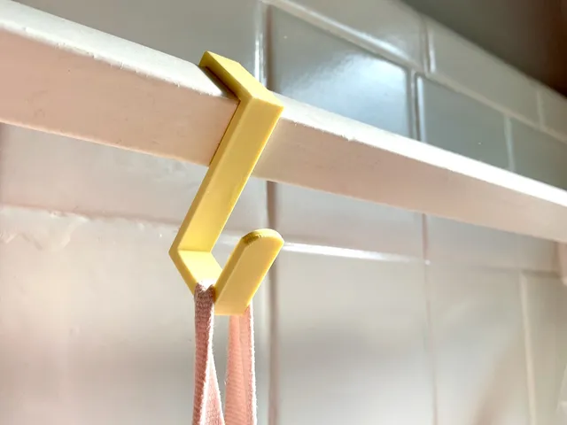 S-Hook for square vintage towel bar